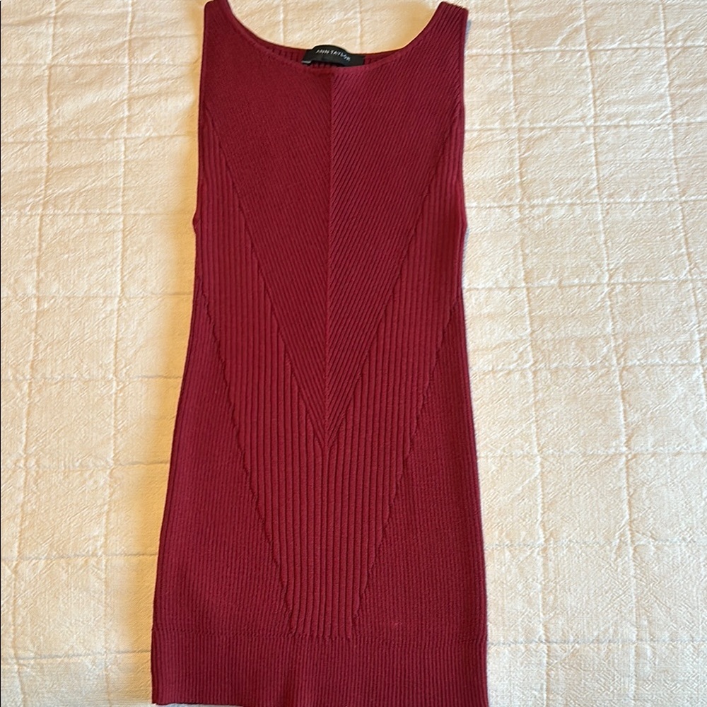Ribbed Burgundy Sleeveless Top